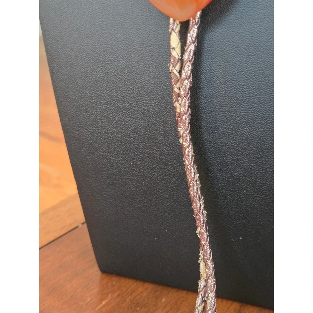 Carnelian Heart Bolo Tie Vintage Southwestern READ